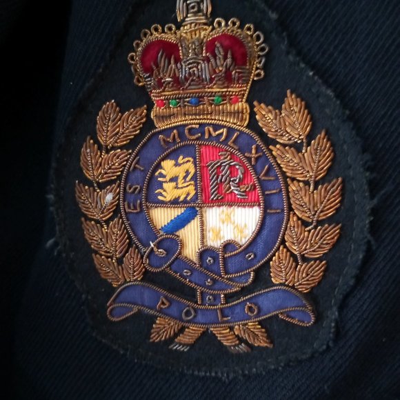 Vtg Preppy Navy Wool Double-Breasted Blazer EUC - Picture 3 of 9